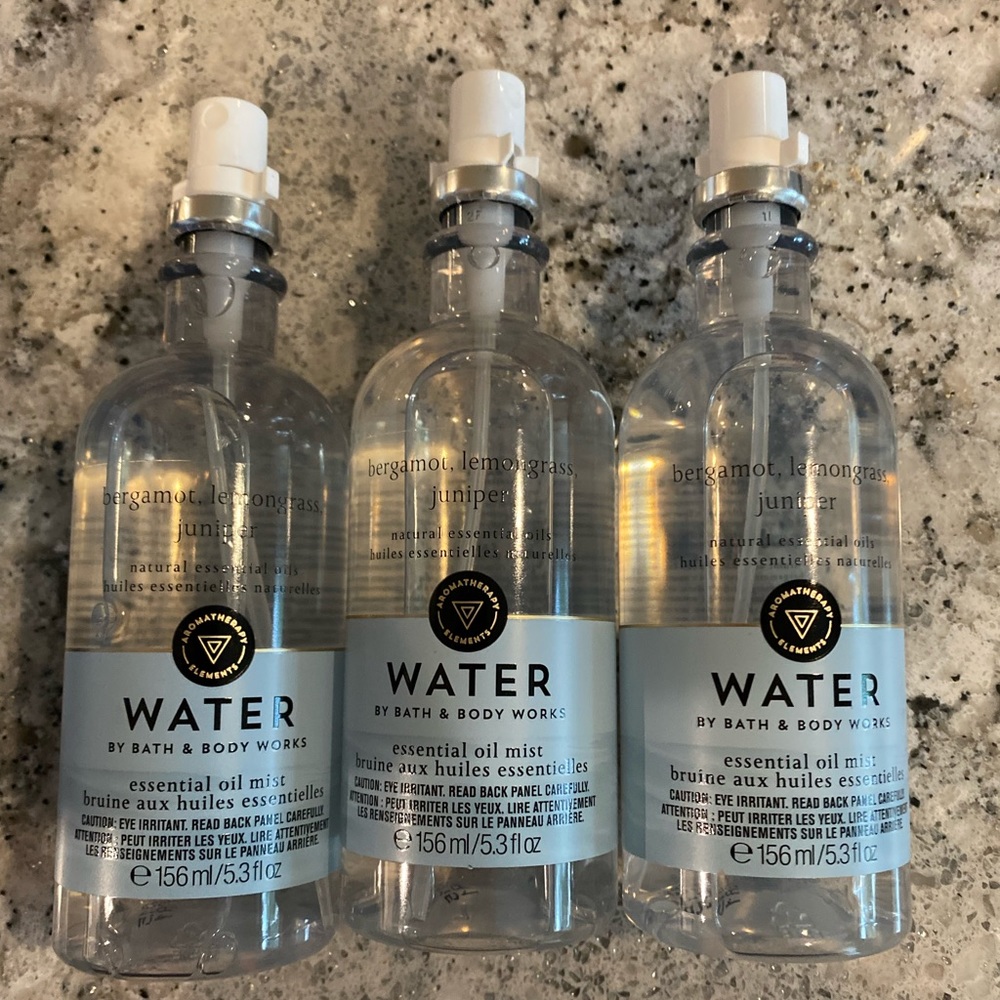 x3 Bath & Body Works Aromatherapy Elements Water Essential Oil Mist